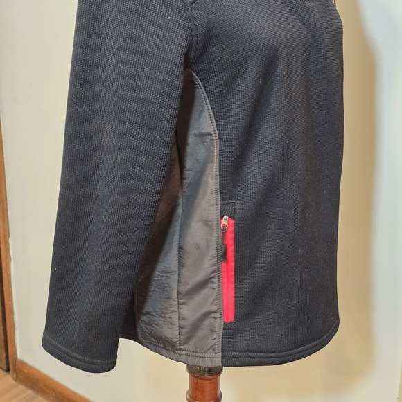 Atlanta Falcons NFL Full Zip Black Red Hoodie Hooded Sweatshirt Pockets Warm XL - Picture 7 of 13